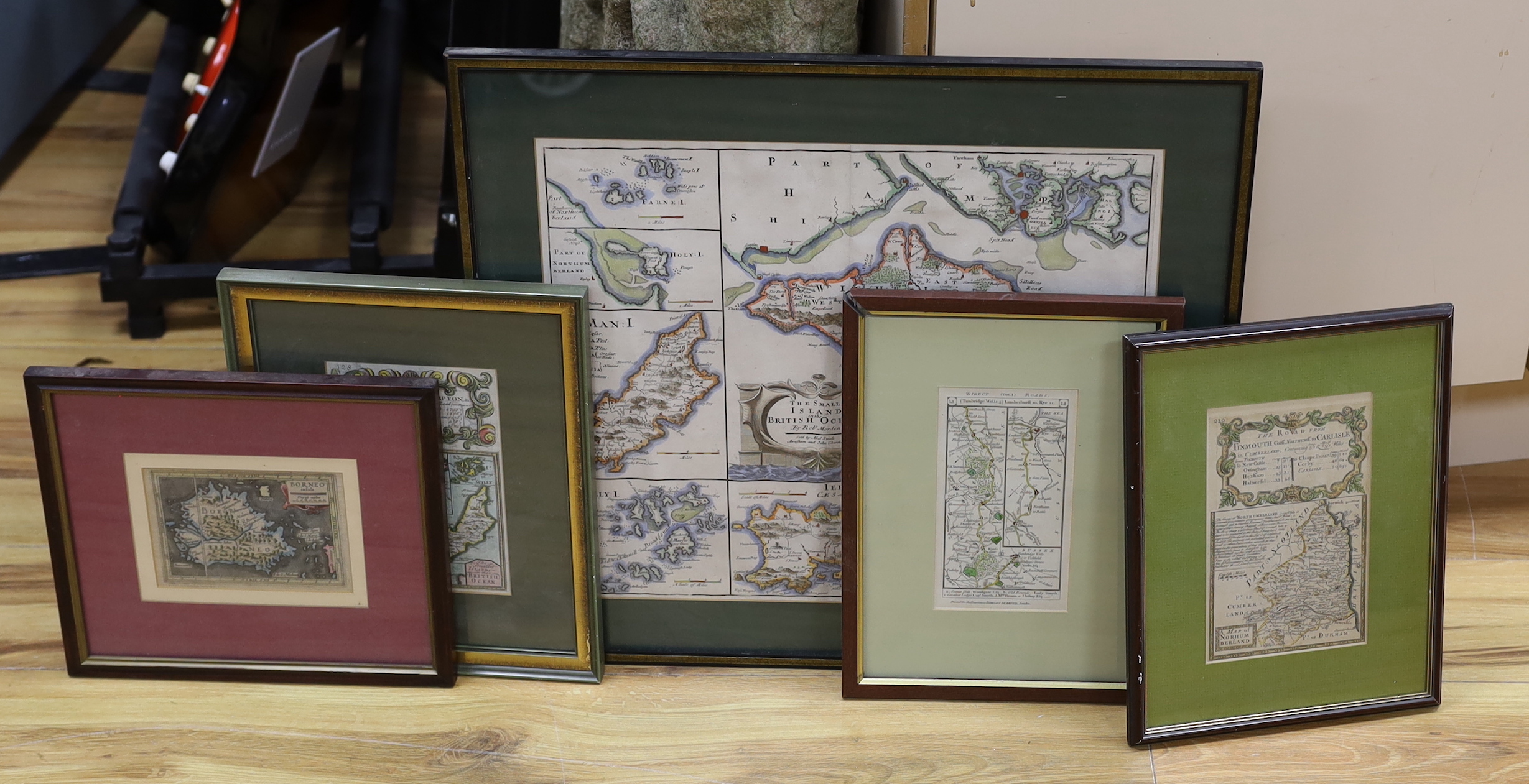 Robert Morden (1650-1703), hand coloured map, The smaller islands in the British Ocean, sold by Abel Swale, Awnsham and John Churchill, 37 x 42cm